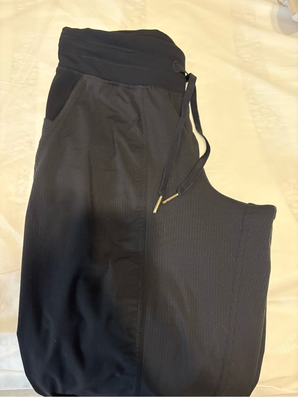 lululemon athletica Black Womens Jogger Pants with Drawstring Waist